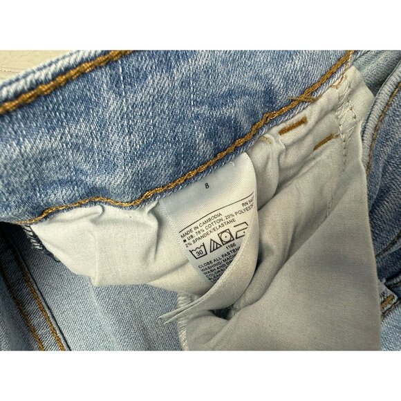 Old Navy Size 8 Womens Jeans Mid Rise Skinny Light Wash Stretch - Picture 2 of 4